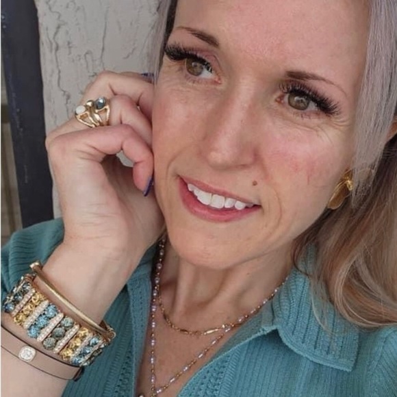 Park Lane Sage Bracelet Antique Gold, Sea Foam & Forest Green, Topaz Crystals - Picture 7 of 12